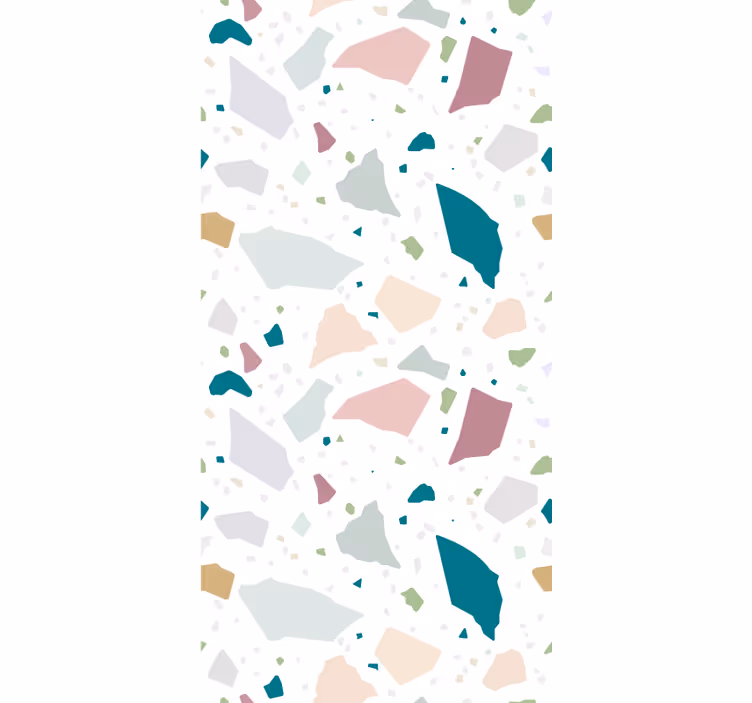 Soyut düzensiz terrazzo doku ve desen stor perde - TenStickers