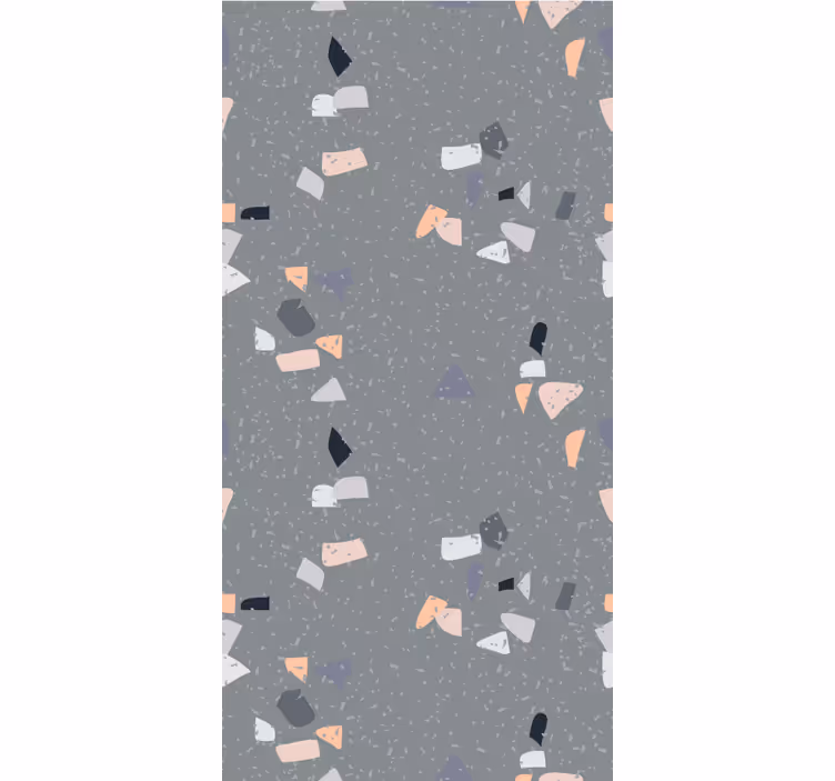 Basit gri terrazzo doku ve desen stor perde - TenStickers
