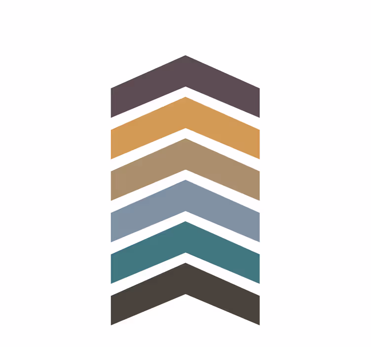 Chevron desen katmanları modern stor perde - TenStickers