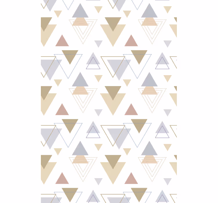 Geometrik üçgen teması modern stor perde - TenStickers