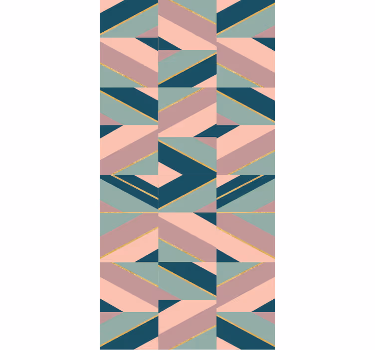 Soyut geometrik motif modern stor perde - TenStickers