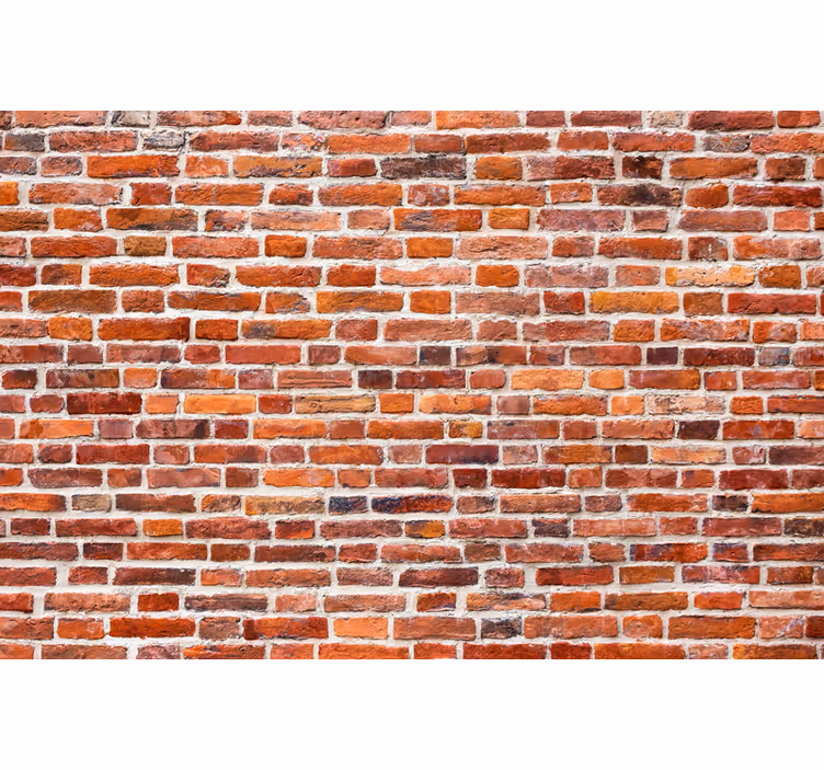Rustik tuğla deseni doku ve desen stor perde - TenStickers