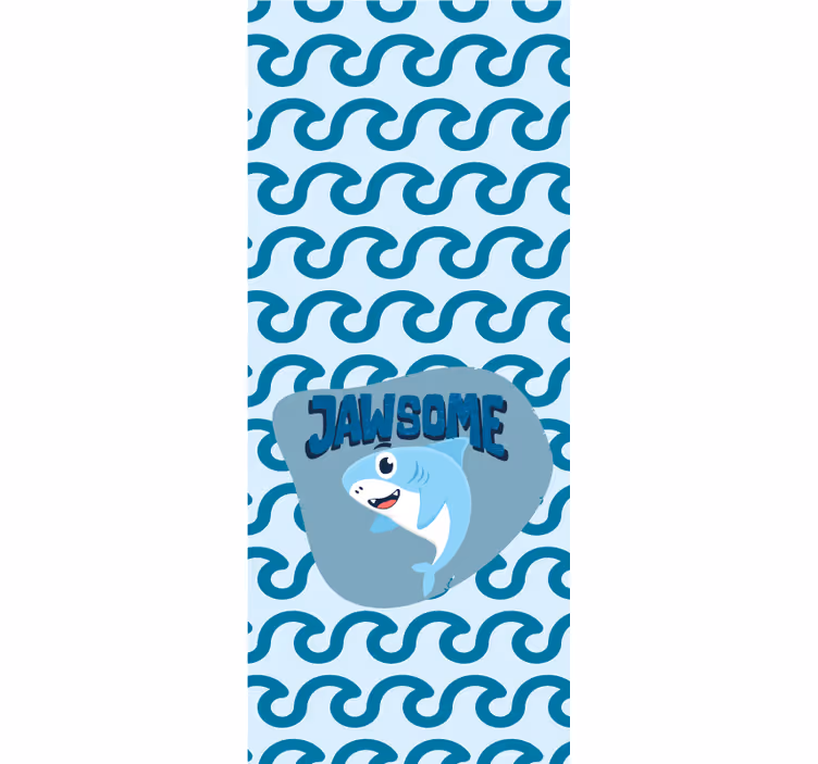 çeneli tasarım deniz canlıları banyo Stor perde - TenStickers