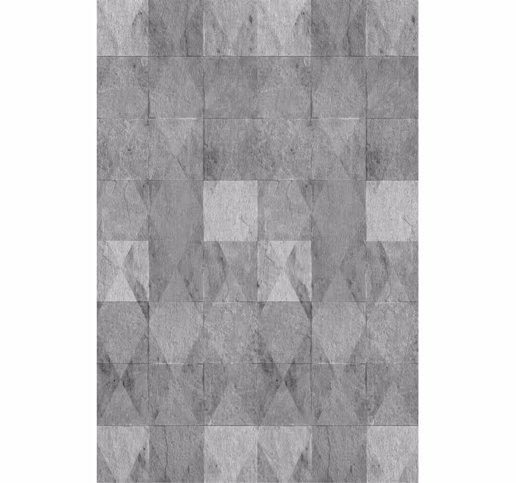Doku ve desen stor perde gri geometrik desen - TenStickers