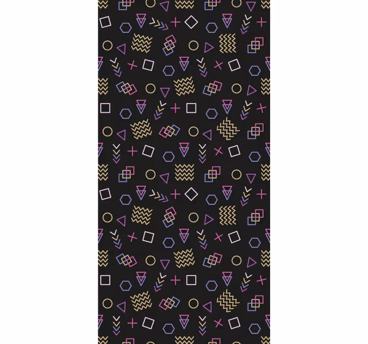 Geometrik form araştırması modern stor perde - TenStickers