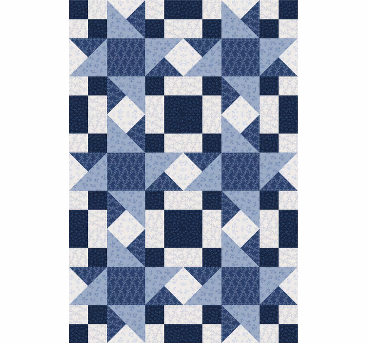 Patchwork geometrik desenler doku ve desen stor perde - TenStickers