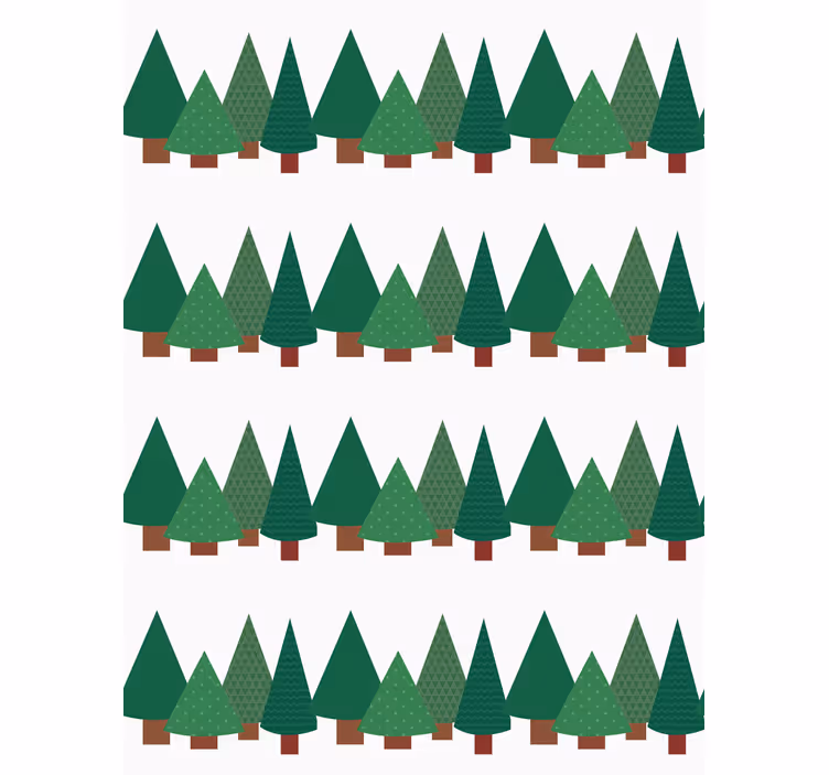 Patchwork noel ağacı desen stor perde - TenStickers