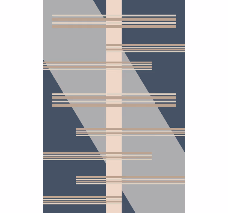 Geometrik çizgi teması modern stor perde - TenStickers