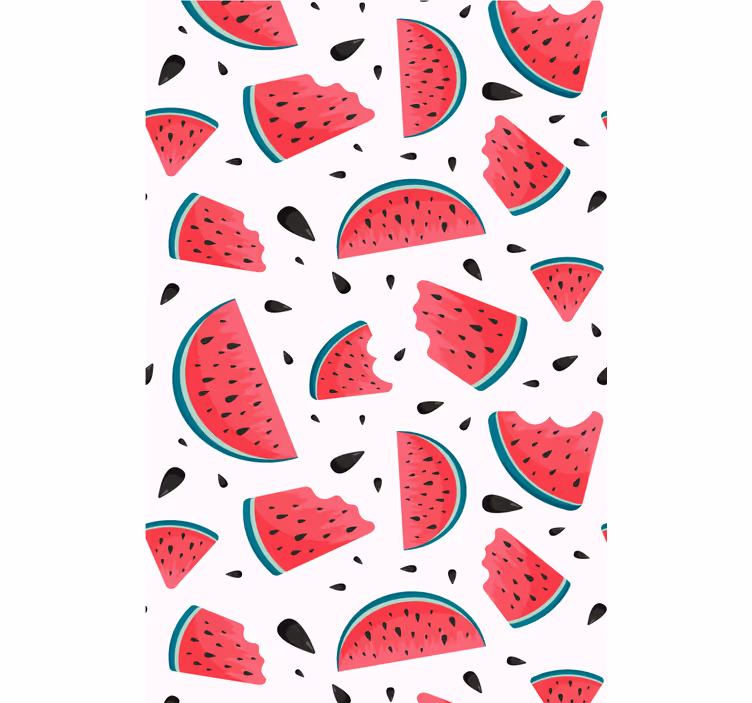 Karpuz dilimi deseni meyve ve sebzeler stor perde - TenStickers