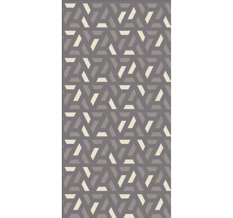 Geometrik nötr desen modern stor perde - TenStickers