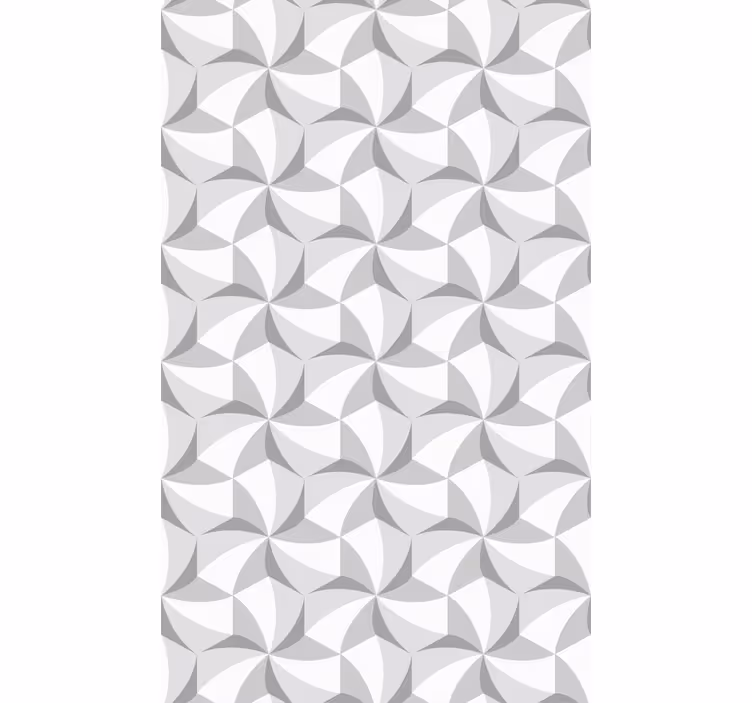 Geometrik gri tema modern stor perde - TenStickers