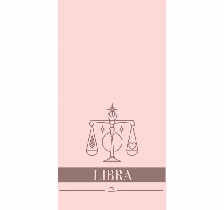 Terazi pembe burç genç Stor perde - TenStickers