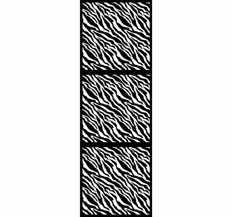 Stilize zebra deseni hayvanlar stor perde - TenStickers