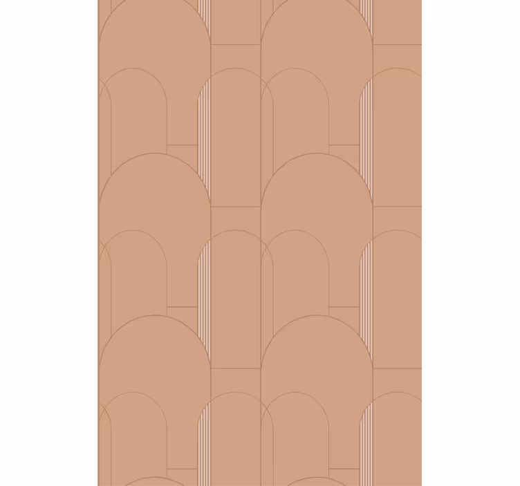Geometrik eğriler tasarımı modern stor perde - TenStickers