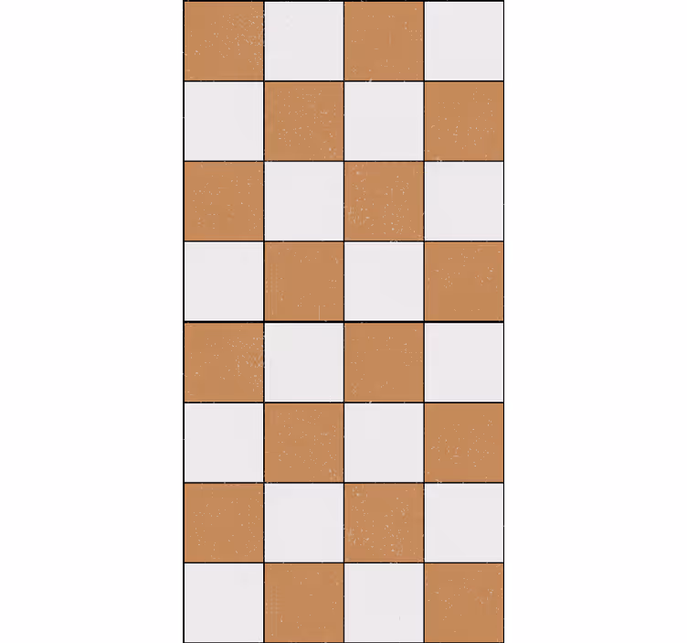 Dama tahtası deseni doku ve desen stor perde - TenStickers