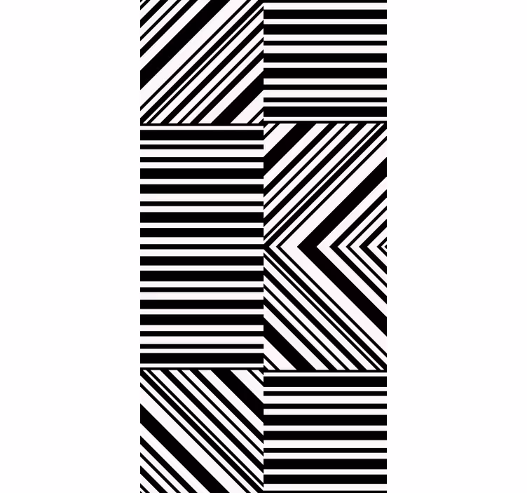Doğrusal geometrik desenler doku ve desen stor perde - TenStickers