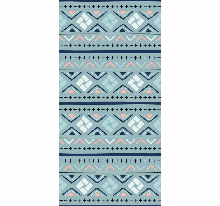 Geometrik desenli motifler modern stor perde - TenStickers