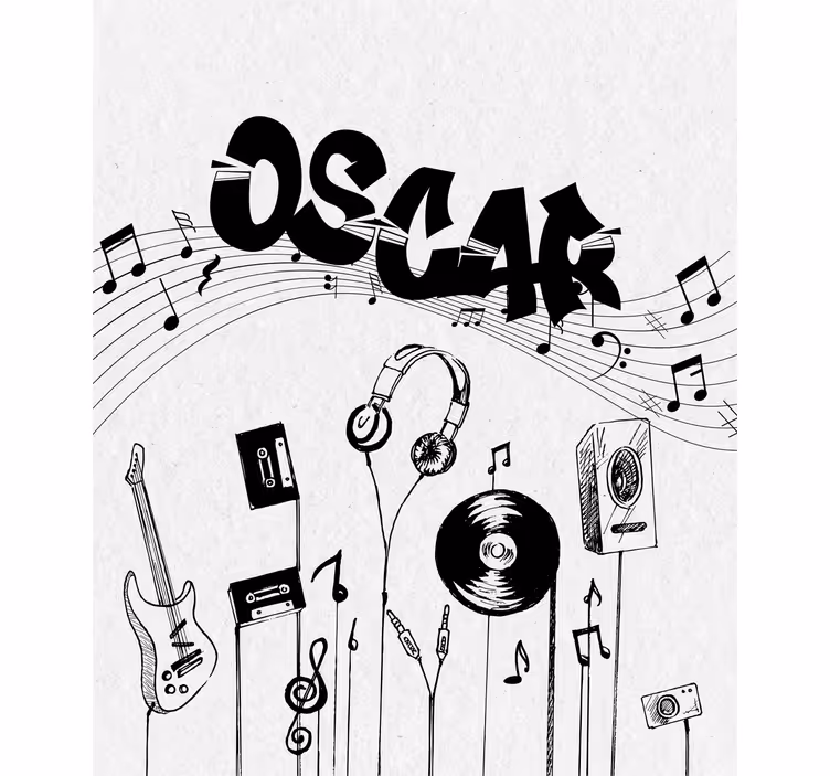 Müzik kişiselleştirilmiş özel baskılı pencere gölgeliği - TenStickers
