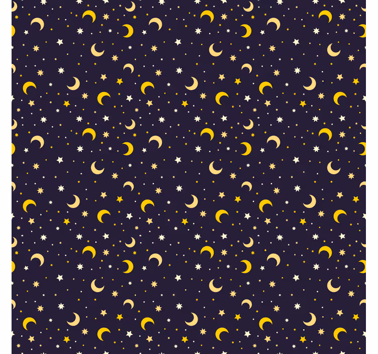 Gece yıldızları deseni çocuk odası stor perde - TenStickers
