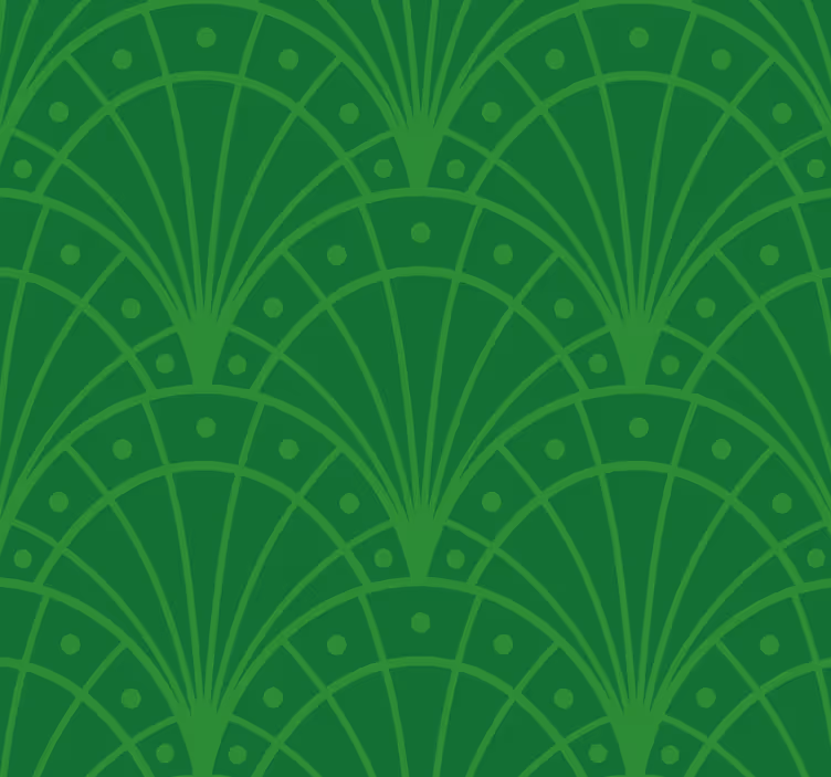 Art deco yeşil stor perde - TenStickers