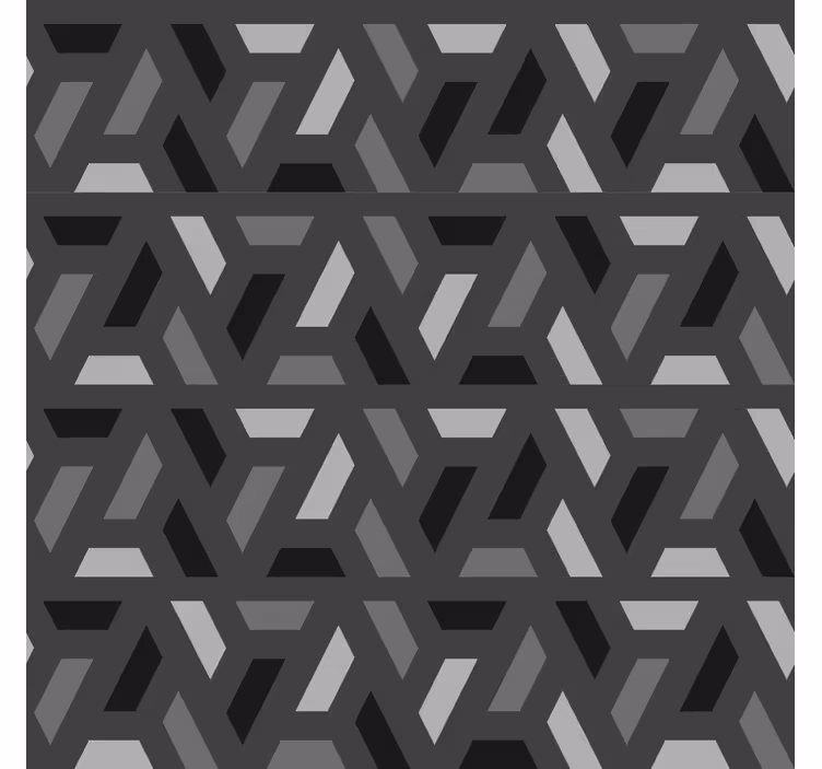 Geometrik üçgenler siyah tonları oturma odası stor perde - TenStickers