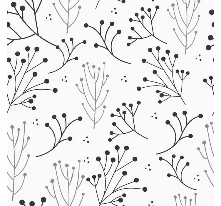 Minimalist çiçek modern stor perde - TenStickers