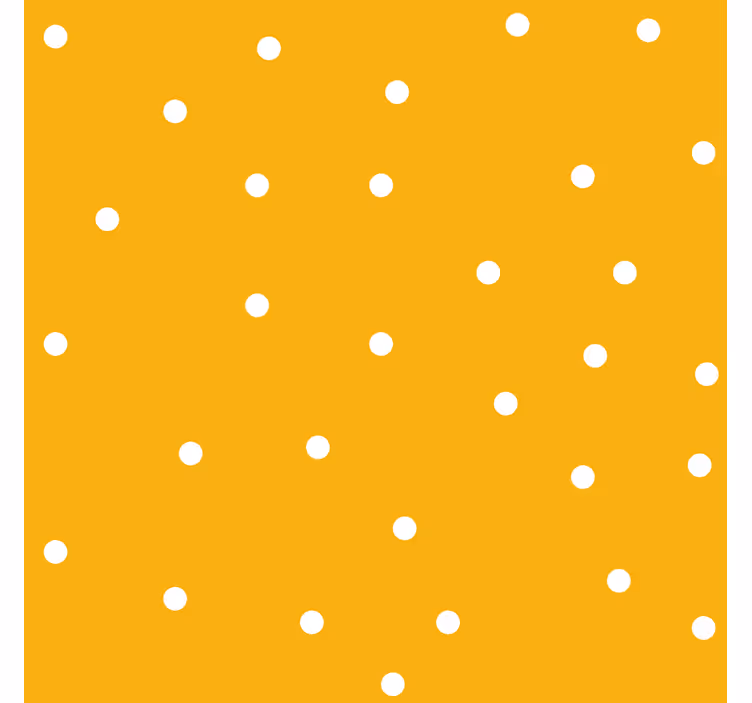 Beyaz nokta deseni sarı stor perde - TenStickers