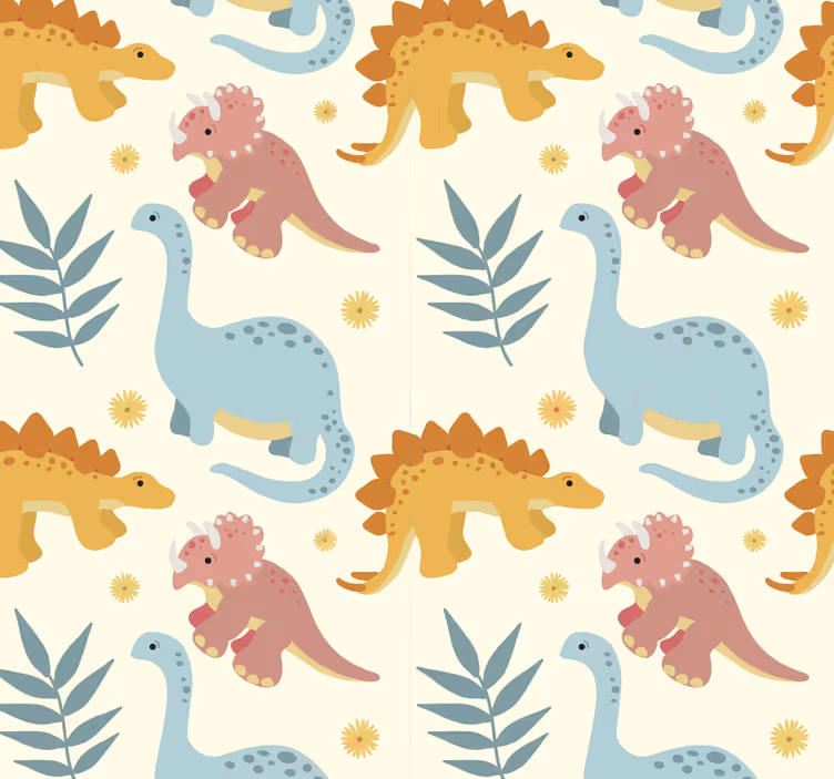 Minimalist tarz dinozor stor perde - TenStickers