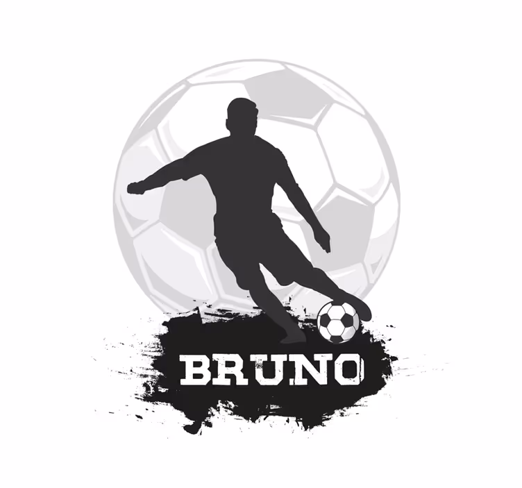 özelleştirilebilir futbol topu futbol stor perde - TenStickers