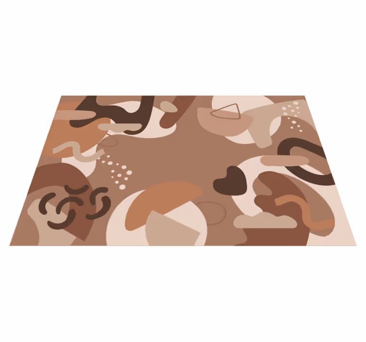 Soyut şekiller mocha mousse modern amerikan servis - TenStickers