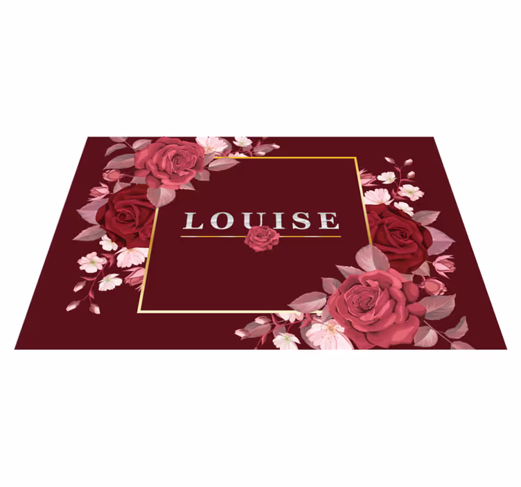 Gül adı placemats ile özelleştirilebilir - TenStickers