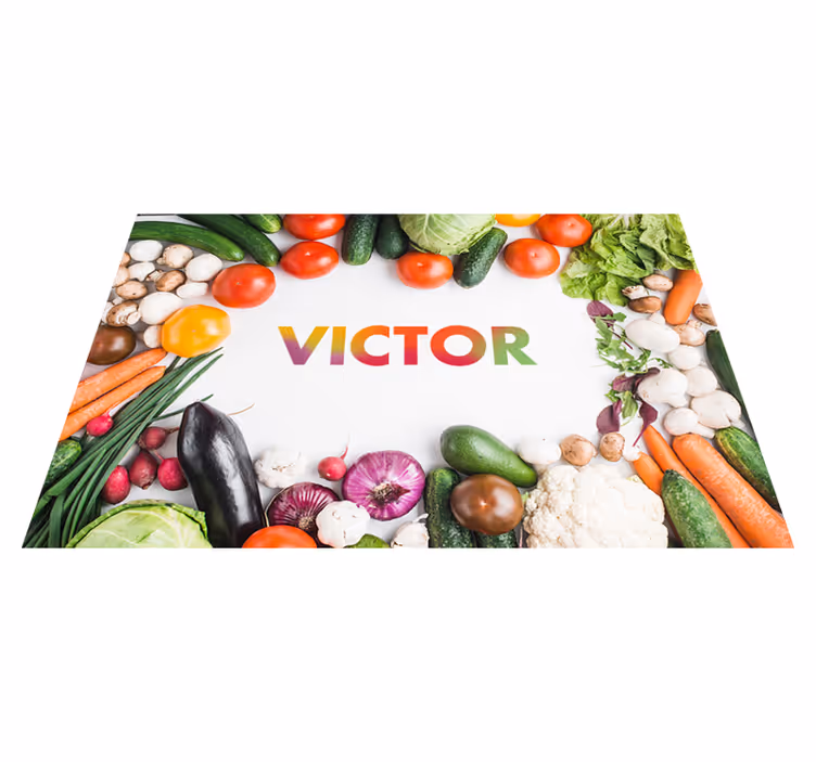 Sebze placemats ile özelleştirilebilir adı - TenStickers