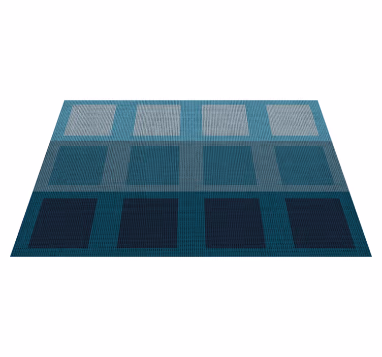Mavi kareler modern placemats - TenStickers