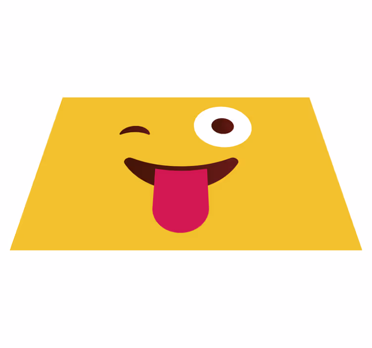 Modern emoji göz kırpıyor yüz çocuklar placemats - TenStickers