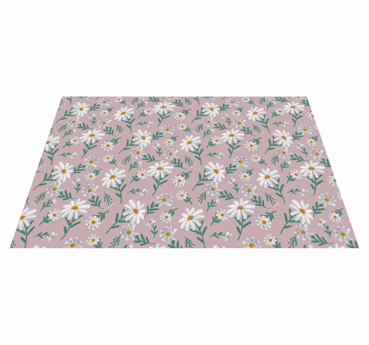 70'lerin papatya pembe çiçek placemats - TenStickers