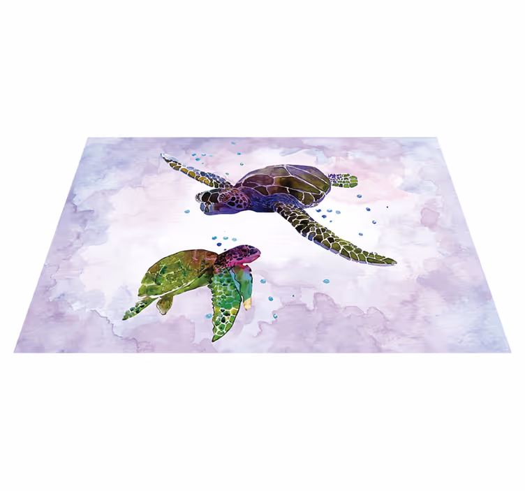 Renkli kaplumbağalar hayvan placemats - TenStickers