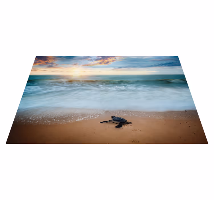 Günbatımı kaplumbağaları ile kaplumbağa placemats - TenStickers