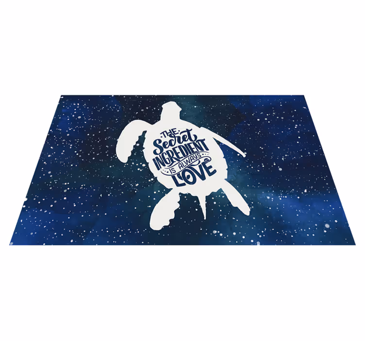 Galaksi desenli kaplumbağa placemats ile kaplumbağa - TenStickers