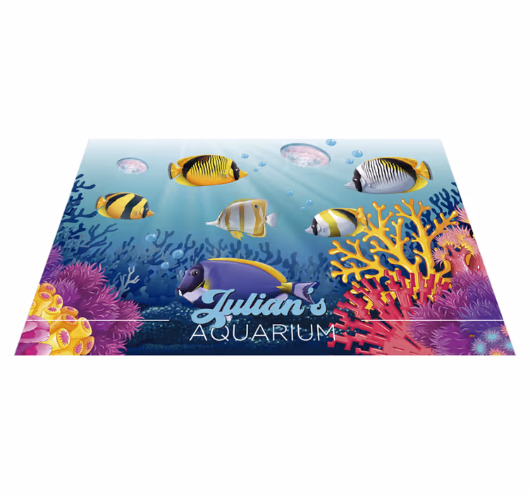 Deniz altında yüzme balık placemats - TenStickers