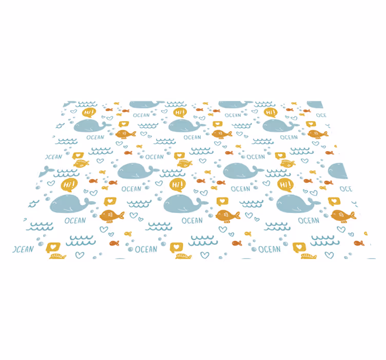 Derma ve mutlu okyanus balık placemats - TenStickers
