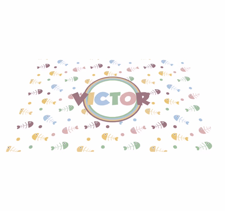 Kılçık ve isim placemats - TenStickers