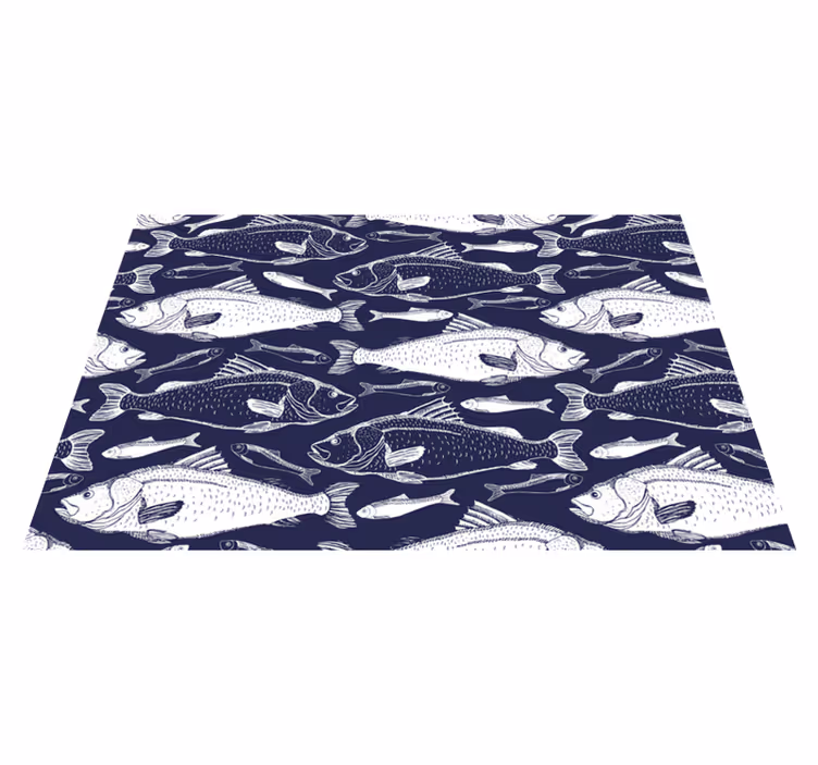 Deniz placemats altında balık - TenStickers
