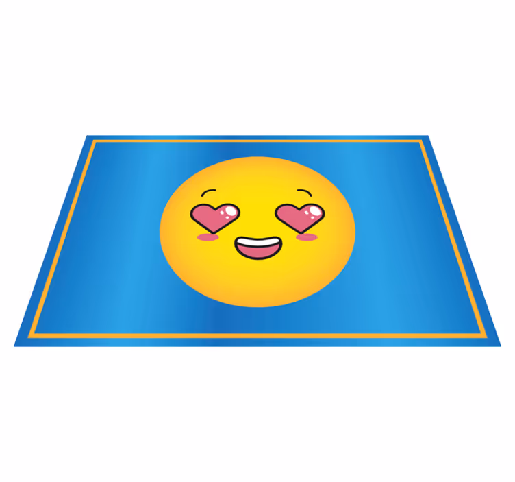Kalp gözleri emoji çocuklar placemats - TenStickers