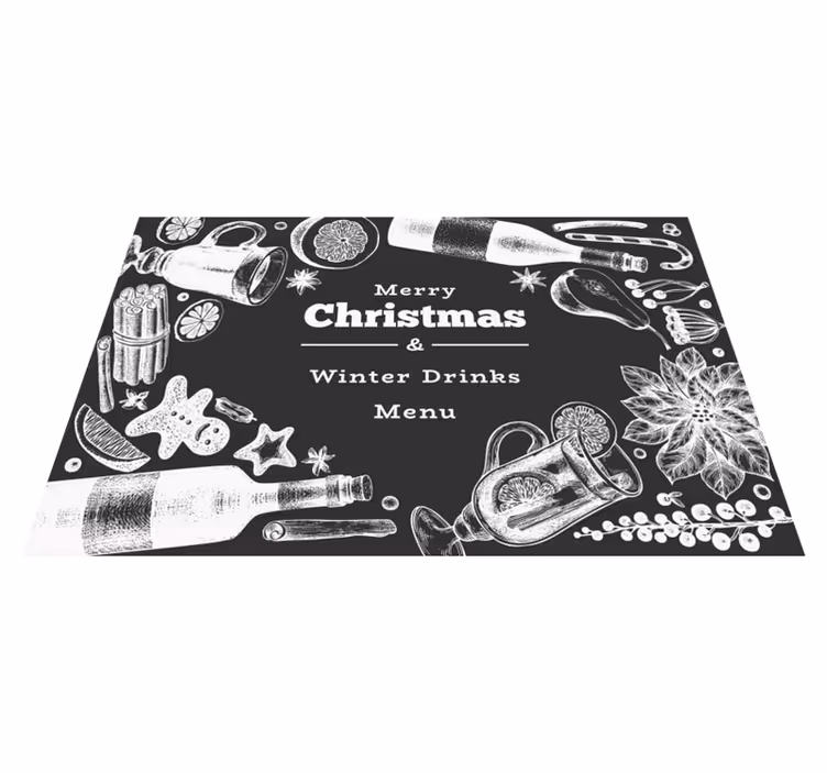 Noel menü restoran placemats - TenStickers