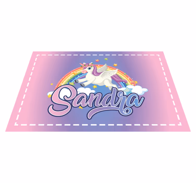 Güzel tek boynuzlu at özelleştirilebilir çocuklar placemats - TenStickers