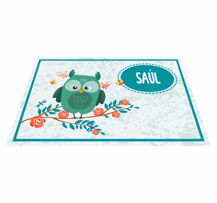 Baykuş özelleştirilebilir çocuk placemats - TenStickers