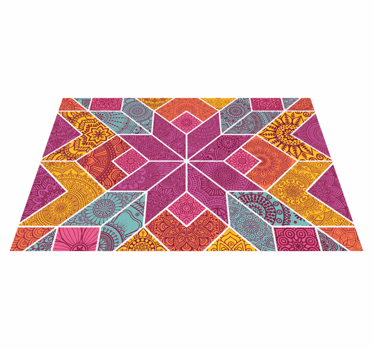 Orijinal amerikan servis renkli geometrik desen - TenStickers