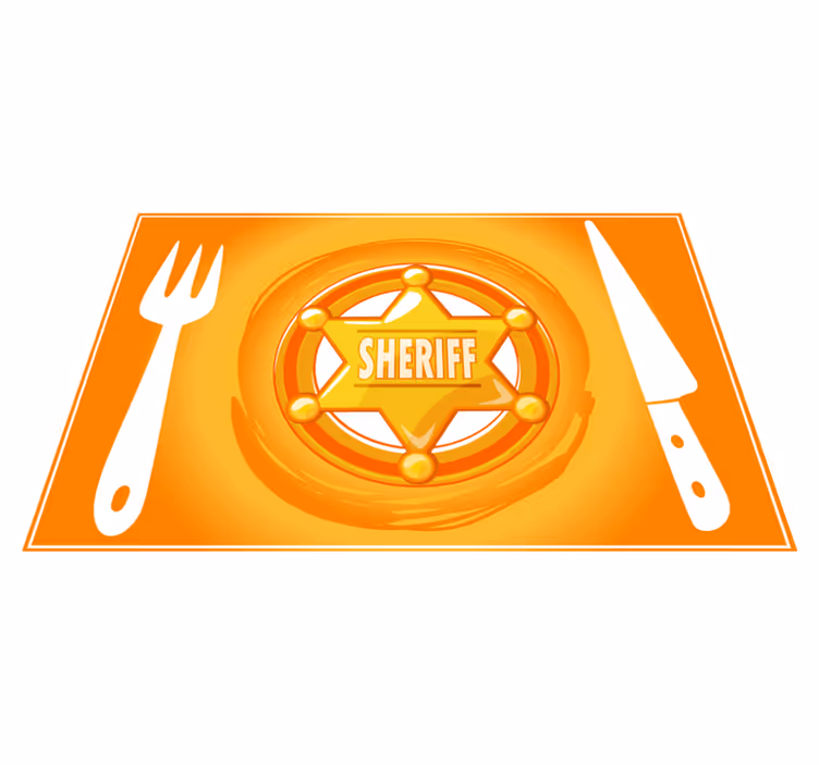 Orijinal amerikan servis Şerif yıldızı teması - TenStickers