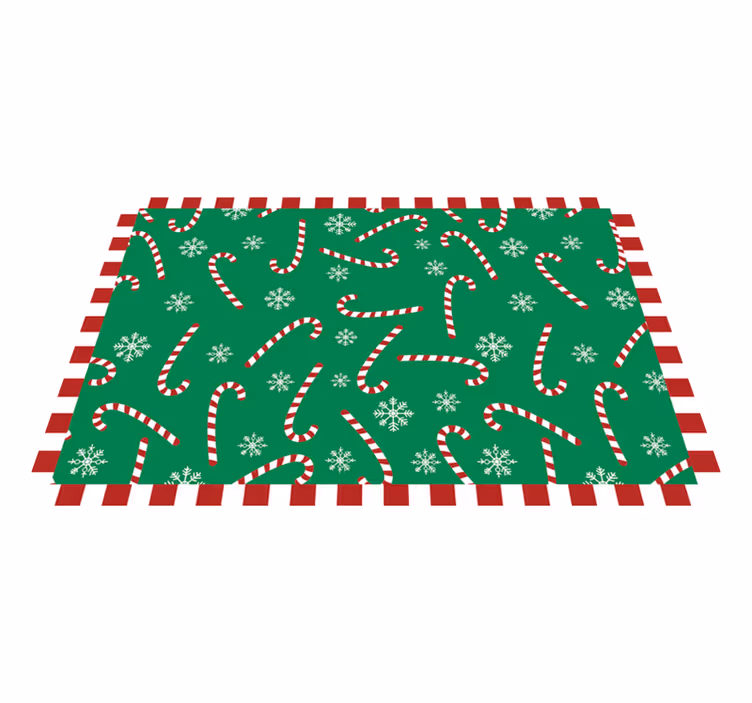 Yeşil şeker kamışı yılbaşı placemats - TenStickers