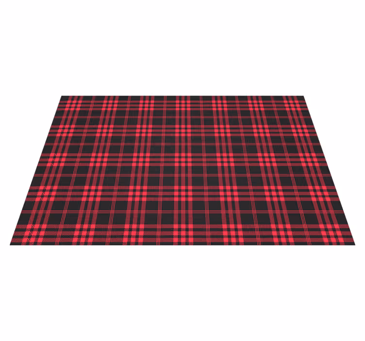 Kırmızı tartan yılbaşı servis altlıkları - TenStickers